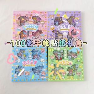 Atdiva Stiker Momo ISI 100 Gift Pack Box Exclusive Series Kartun Korea Anti Air DIY