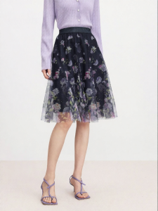 Koradior | Elegant French Style Flowery Lace Half Skirt