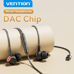 Vention Type C in-ear Wired Earphones with Mic HiFi for Samsung HUAWEI Xiaomi Table Laptop MP3 MP4 Cellphones