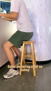 Black /White Nordic Solid wood high round stool chair home high chair solid wood bar stool  original wooden stool chair