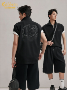 Cabbeen | Áo Thun Bán Zip Cotton Sạch 100%