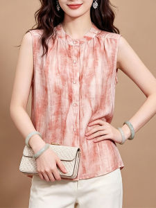 DAIXIANGFEIZI | Áo Blouse Linen-Cotton Elegance Mới Không Tay