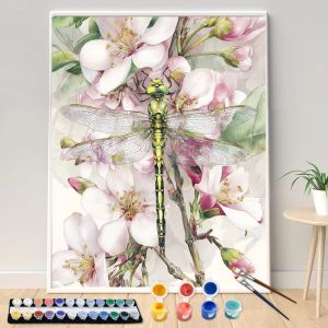 Bandai | Bộ Tranh Tô Màu Theo Số Hình Chuồn Chuồn Và Hoa Tự Làm Tranh Acrylic Tranh Vẽ Trên Vải Bố Đồ Trang Trí Nhà Cửa Quà Tặng Bộ Dụng Cụ Vẽ Dễ Sử Dụng