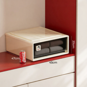 CHUMX | Large Capacity Drawer Style Plastic Storage Box Transparent