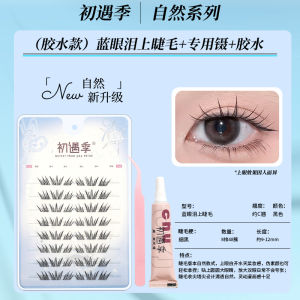 Natural Looking Non-Paper Butterfly Fake Eyelashes Blue Tear Summer Design Baby Bendable Curling Tool for Beginners And Experts