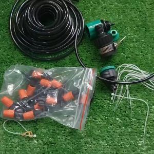 Hệ Thống Tưới Phun Sương Ap Lực Tự Động Làm Mát Căn Nhà Cây Cảnh -Bộ 10m dây( 6mm )và 12 béc phun