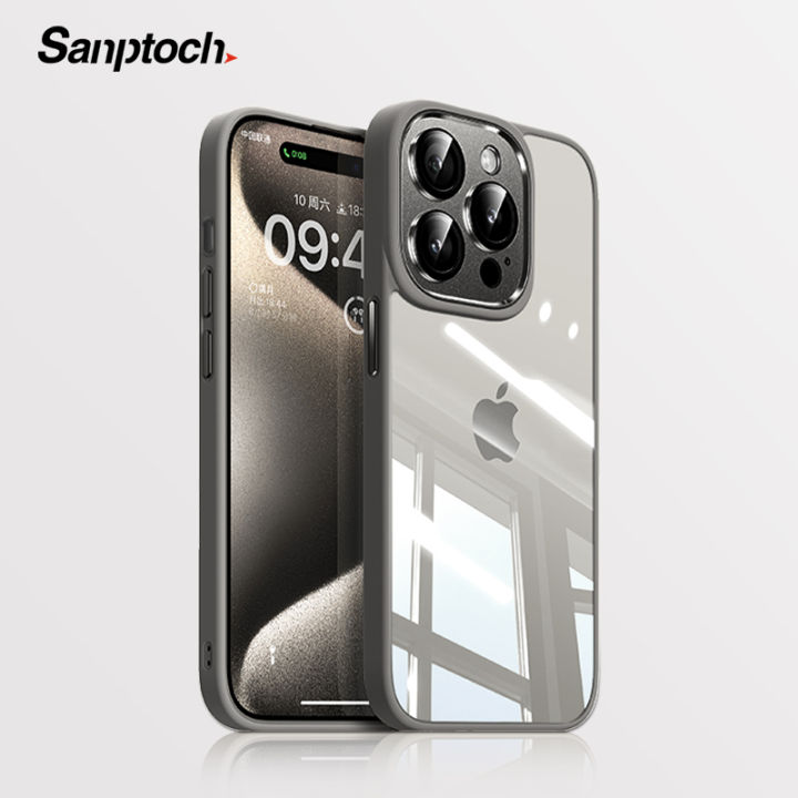 Sanptoch For Premium Magsafe Clear Phone Case For iPhone 15 14 13 12  Pro Max Diamond Transparent Cover For iPhone 15 14 Plus With Soft Silicone 