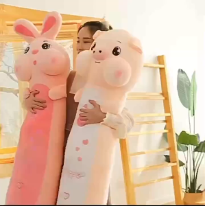 gấᴜ Bông Thỏ Má Phính Gối Ôm Heo Má Phính Hàng QC gối ôm cho bé gối ôm dài hình thú cute K3T4
