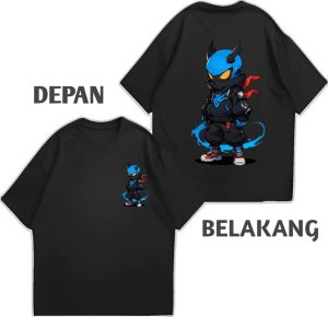 kaos pria dewasa motif depan belakang lengan pendek atasan kaus distro laki laki baju oblong cowok - ROBOT BONEKA 004