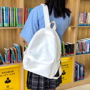 Mismi Ciara Bag Tas Ransel Wanita Lilac Flower Korean Style Backpack Sekolah Perempuan Trendy - 31C