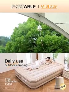 Foldable Automatic Inflatable Air Bed With Electric Pump Moisture-Proof Insulation Portable Mattress For Camping Outdoor
