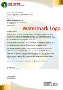 Kop Surat Dalam Bentuk Template PPT Plus Konten Ukuran A4 Model ai01