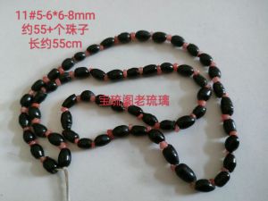 Multicolor Old Glass Bracelet Necklace Combination Olive Date Shape Ethnic Style Party Jewelry for Couples Custom Made