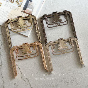 Coco Home 13cm Lace Handbag High Leg Mouth Golden Fabric Art DIY Mouth Golden Bag Accessories F04 Handmade Home Fabric