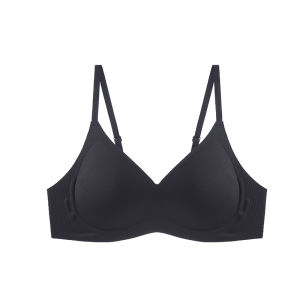 Antibacterial Comfortable Seamless Low Neck Deep V Small Chest Gather Bra