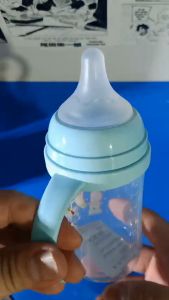 Bình sữa cổ rộng Kichi 160ml 240ml 300ml núm ti siêu mềm chống sặc chống đầy hơi không BPA có tay cầm núm vú hỗ trợ nuốt bú