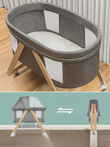 Foldable Portable Baby Bed Newborn Cradle Swing Bed Infant Furniture That Can Be Attached to a Larger Bed BB Bed