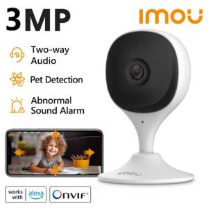 Imou | IMOU Cue 2E 3MP Wifi Security Camera Monitor Night Vision Human Detection IP Camera Indoor Security Surveillance