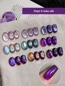 Sơn Móng Tay Gel Hạt Thủy Tinh Màu Tím Mùa Thu/Đông 15ml Làm Cứng Bằng Đèn UV/LED Dành Cho Nữ Bộ Dụng Cụ Chăm Sóc Móng Tự Làm Quà Tặng Ngày Lễ Tùy Chọn 1-9 Sản Phẩm