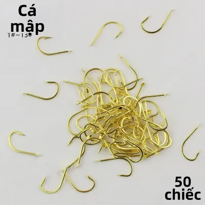 Móc Cá Chép Có Gai bằng Thép Carbon Vàng