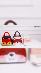 NAVV Lunch Bag (Cartoon) | 31 Designs Available | Thermal Insulated Kids Lunch Tote for School Kindergarten & Daycare