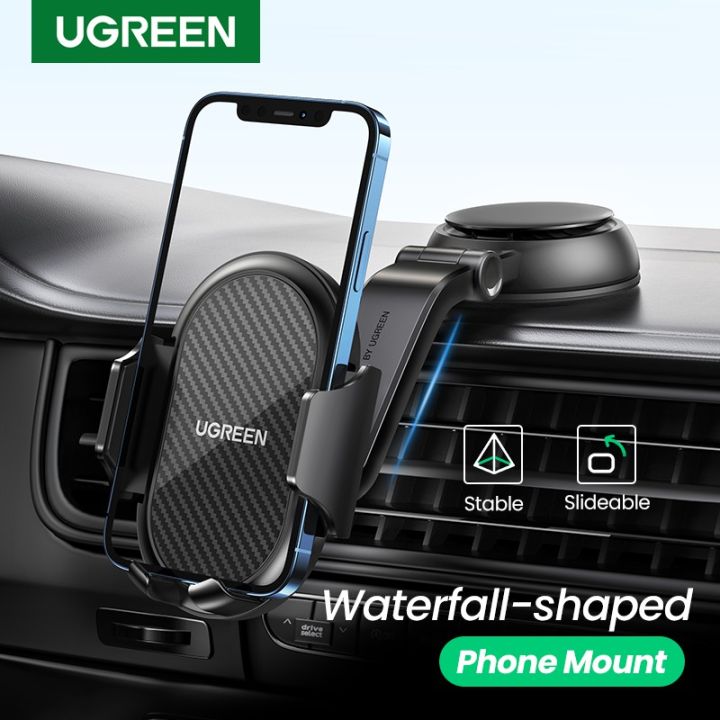 UGREEN Car Phone Holder (Waterfall Shaped) / Car Phone Mount / Suction Cup Dashboard Phone