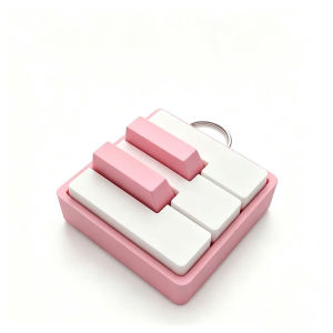 Mini 3D Print Piano Keyboard Clicker Sensory Fidget Toy Stress Relief Keychain Desktop Decor Office Souvenir Gift