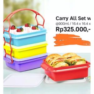 Tupperware rantang ECER 1pcs 1kotak UK 900ml original