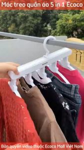 MÓC TREO ÁO ECOCO 5IN1 THÔNG MINH GẤP GỌN | MẮC TREO QUẦN ÁO PHƠI ĐỒ ĐA NĂNG 1904