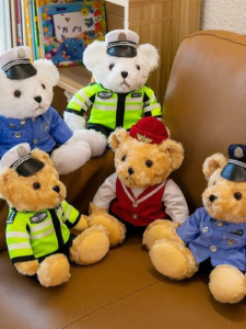 YUANSIQI | Police and Firefighter Themed Teddy Plush Toy