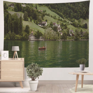 Tấm Thảm Treo Tường Phong Cảnh Thiên Nhiên Núi VIKAMA Cảnh Quan Đẹp Mắt Chất Liệu Sợi Polyester Trang Trí Nghệ Thuật Treo Tường Cho Phòng Ngủ Phòng Khách Văn Phòng Phòng Tập Yoga.