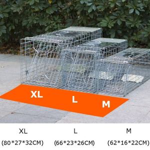 กรงกู้ภัยสัตว์ กรงล่าสัตว์พับได้ กรงโลหะชุบสังกะสี ขนาด XL จับแมวจรจัด จับแมวจรจัด จับแมว กับดักแมว เหยื่อล่อแมว กับดักแมว กับดักแมว