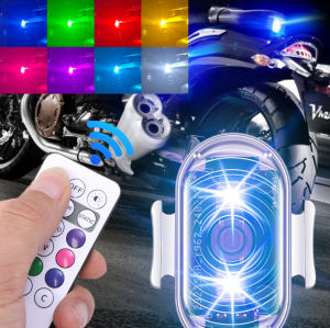 2025 New Motorcycle Flash Light 8 Color Wireless Remote Control Car Strobe Light RGB Led Drone Aircraft Light Car Motorcycle Universal Nighttime Anti-Collision Warning Light