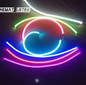 LAMPU ALIS LED DRL 15/30/60/100CM FLEXIBEL VARIASI MOTOR MOBIL NO BINTIK