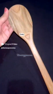 Spatula/Sutil/Sendok Kayu Jati Oval - Food Grade Halus Anti Gores Tahan Panas & Custom Nama