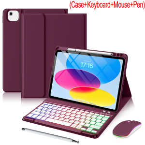 Case Keyboard for iPad 11th Generation A16 11-inch 10th Gen 10.9 Air 5th 4th Air 11 M4 M3 M2 Mouse &Stylus Pen &Cover&Keyboard