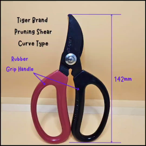 Ready Stock in Sg. Tiger brand Pruning shear in curve type. For cutting small Plant Stem and Leaves