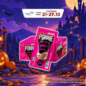 Ponnie Hot Dog Giòn Ăn Liền Vị Sườn Nướng Hộp X 20 Cây X 28G