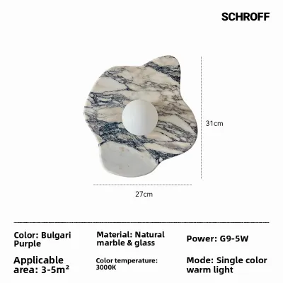 Schroff | French Style Marble Wall Light