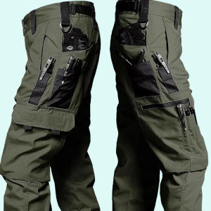 Outdoor Work Tactical Pants Mens Waterproof Cargo Trousers New Spring Multi-pocket Wear-Resistant Pants Hiking Training Overalls