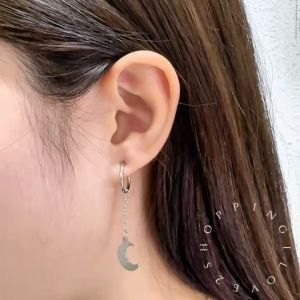 Titanium steel 🎀(link 3) Korea new piercing and clip Fake earring hook clip drop men women耳夹耳扣 无耳洞