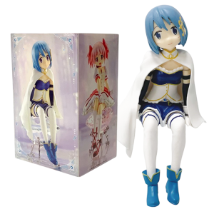 Bandai | Puella Magi Madoka Magica Figure Madoka Sayaka Noodle Stopper Sitting PVC Anime Collectible Model Desk Decor Gift For Anime Fans