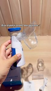NO LIMIT TaffOmicron Alat Bantu Terapi Pernapasan Sesak Nafas Asma / Nebulizer Alat Uap Portable Cas
