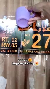 DecorArt 30x20 Cm - Custom Hiasan Dinding Nomor Alamat Rumah /Toko/Tempat Usaha Siap Pasang (Kd:BLM)