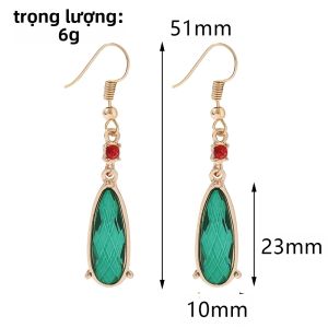 Takara Tomy | Bông Tai Hình Giọt Nước Xanh Theo Chủ Đề Phim Hoạt Hình Anime Phong Cách Retro Phụ Kiện Thời Trang Cosplay Dành Cho Cả Nam Và Nữ