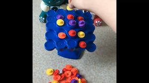 Mainan Edukasi Anak Menjaga Keseimbangan Tower Topple Terdapat Dadu Tople Tower Board Game