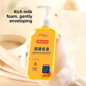 Sulfur Liquid Soap for Bath And Face Washing Men Women Universal Full Body Cleaning Exfoliating Moisturizing Oil Control