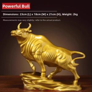 BINYUE | Good Luck Zodiac Copper Bull Figurine