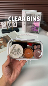 Clear Bins Hard Shelled Thicker Design and Increased Height Clear Organizers BPA Free/Nontoxic Waterproof and Durable Transparent Box