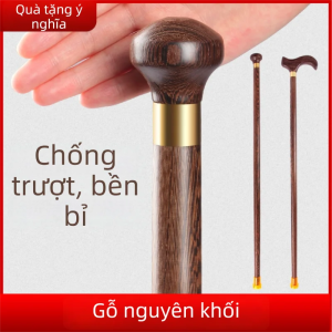 gumahus | Gậy Đi Bộ Chống Trượt cho Người Già với Tay cầm Gỗ Sưa và Gỗ Cánh Gà